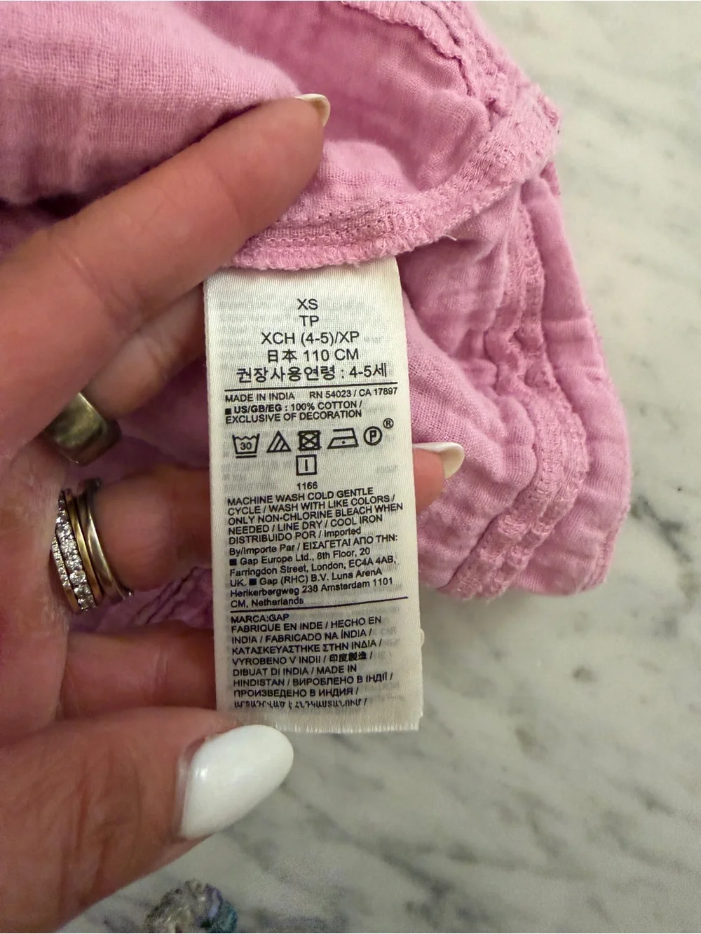 GAP Pink Ruffle Tiered Cotton Dress
